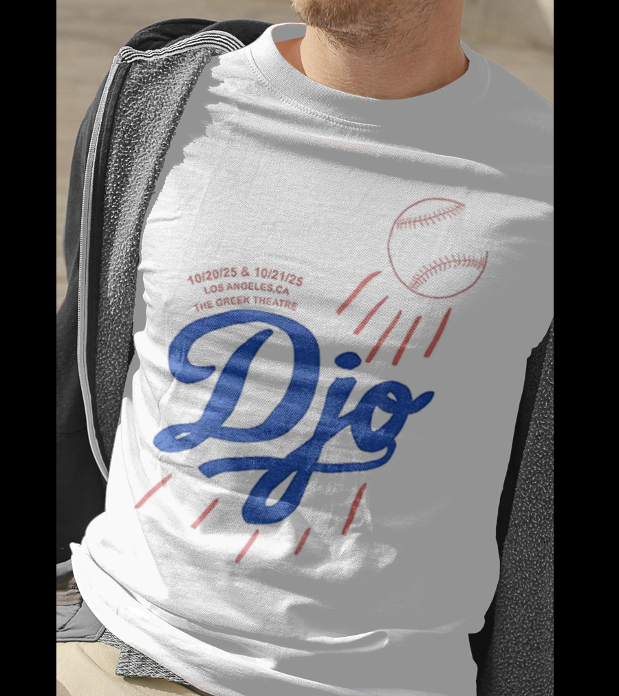 Djo Greek Theatre Los Angeles Dodgers CA Oct 20 2025 Tour T-Shirt