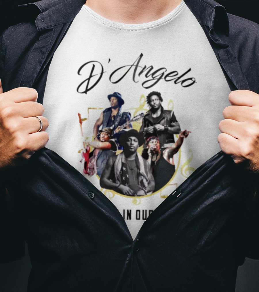 D’Angelo Forever In Our Hearts Music Legends Montage 2025 T-Shirt