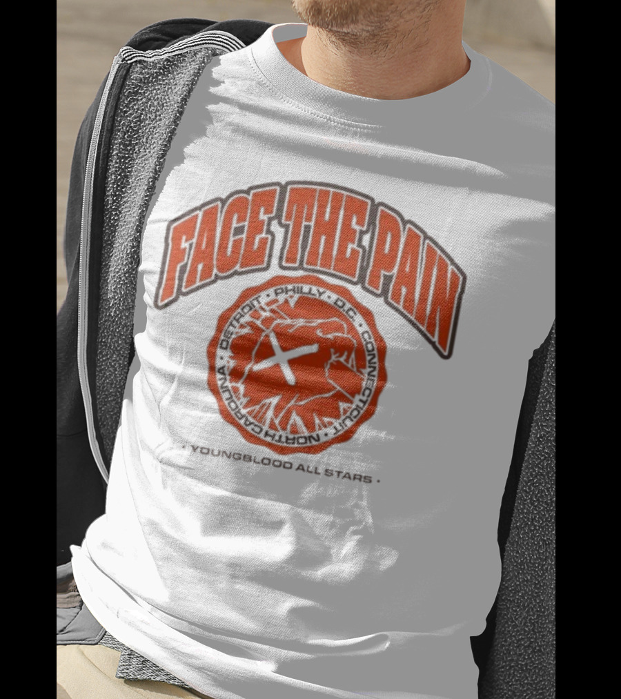 Face The Pain Youngblood All-Stars Detroit Philly Retro Sports Iconography T-Shirt