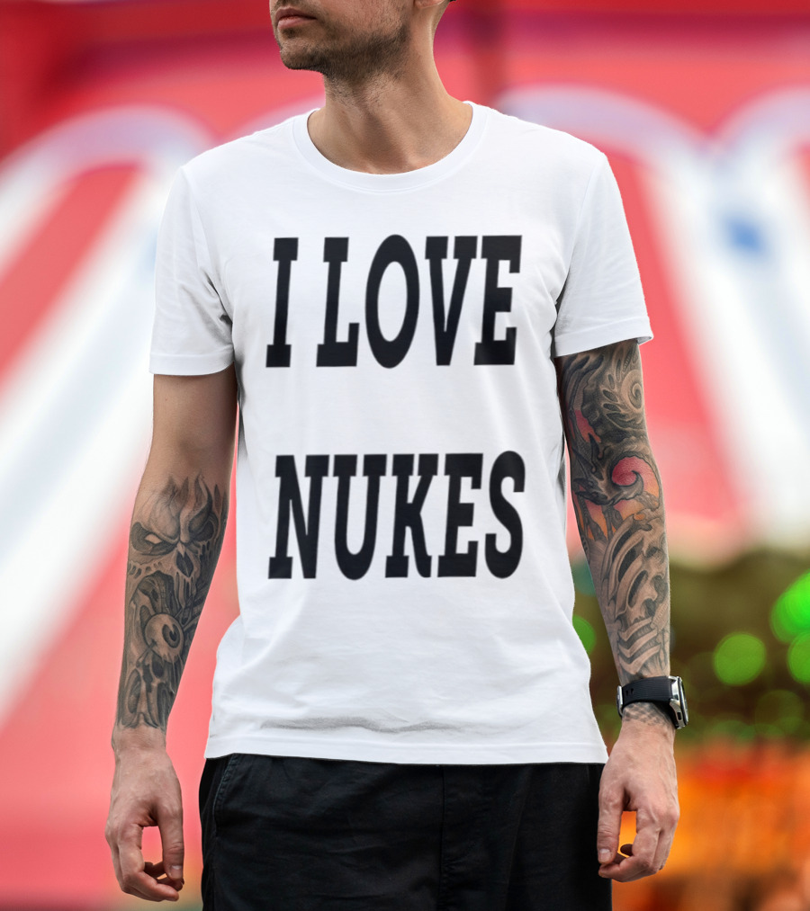 I Love Nukes DJ Smokey Retro Vibe T-Shirt