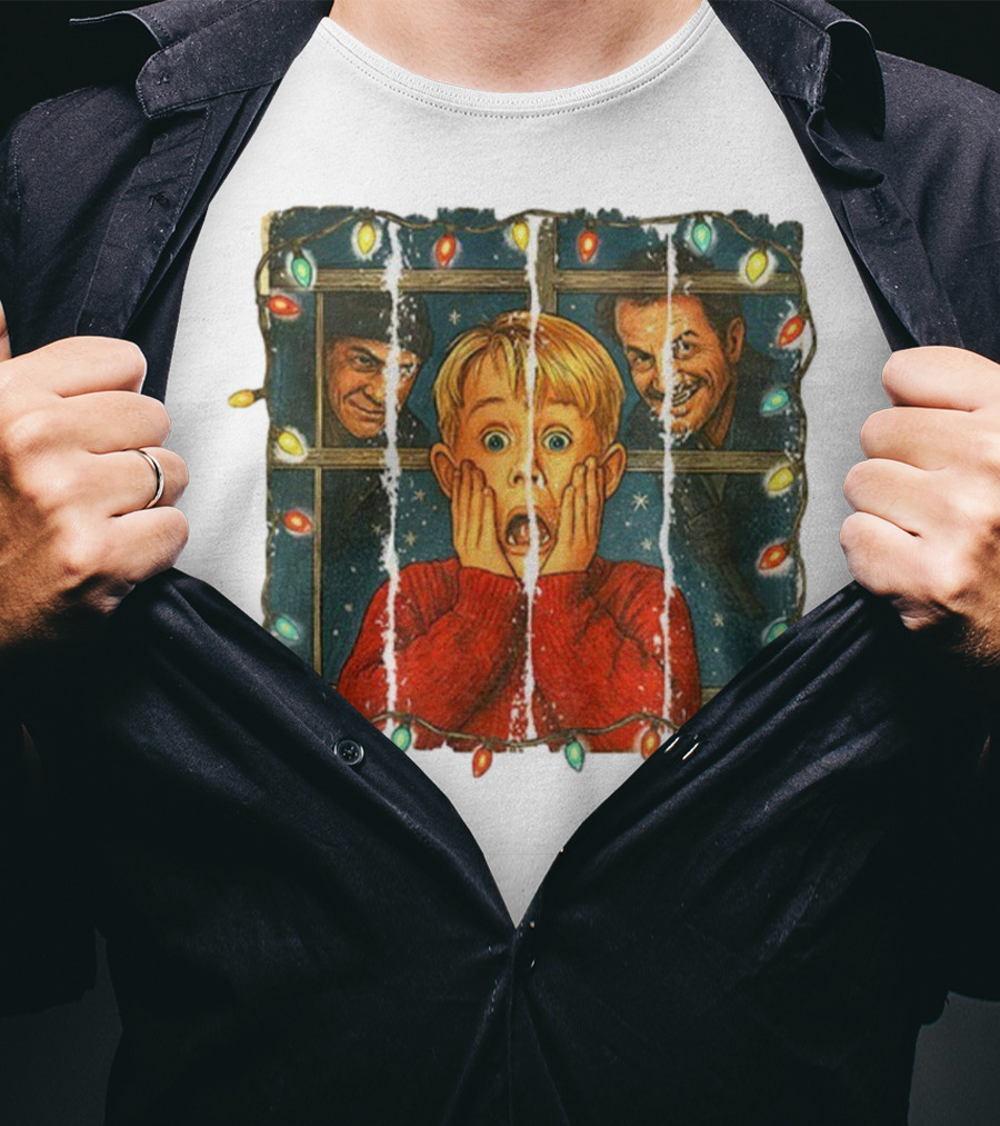 Kevin McCallister Home Alone Merry Christmas With Harry And Marv T-Shirt