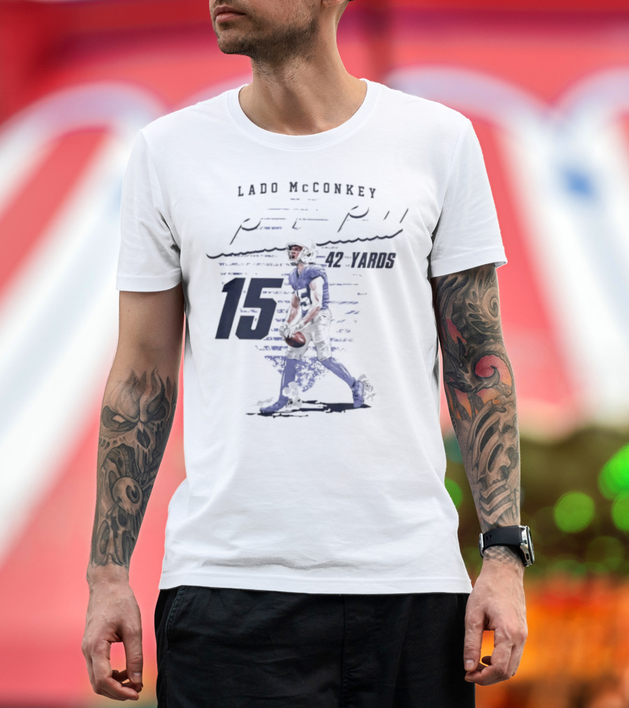 Ladd McConkey Punt Return 42 Yards 15 T-Shirt