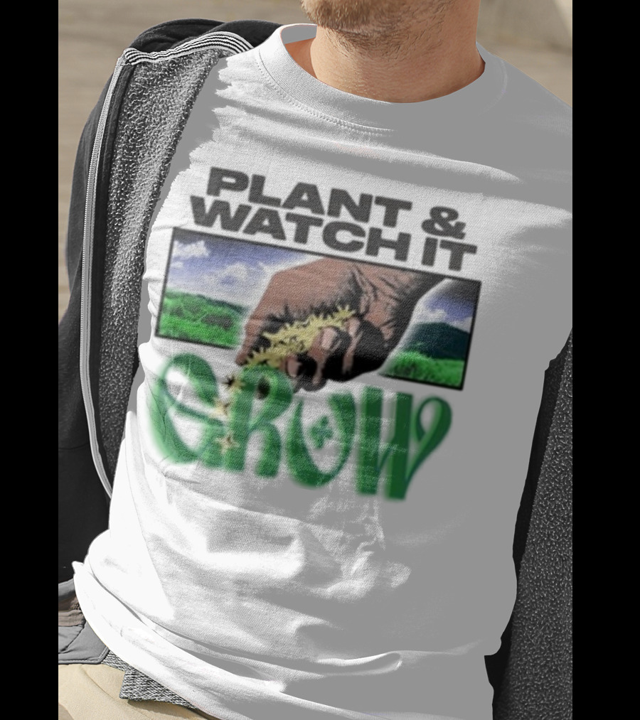 Plant & It Grow Hand With Nature Scenery T-Shirt