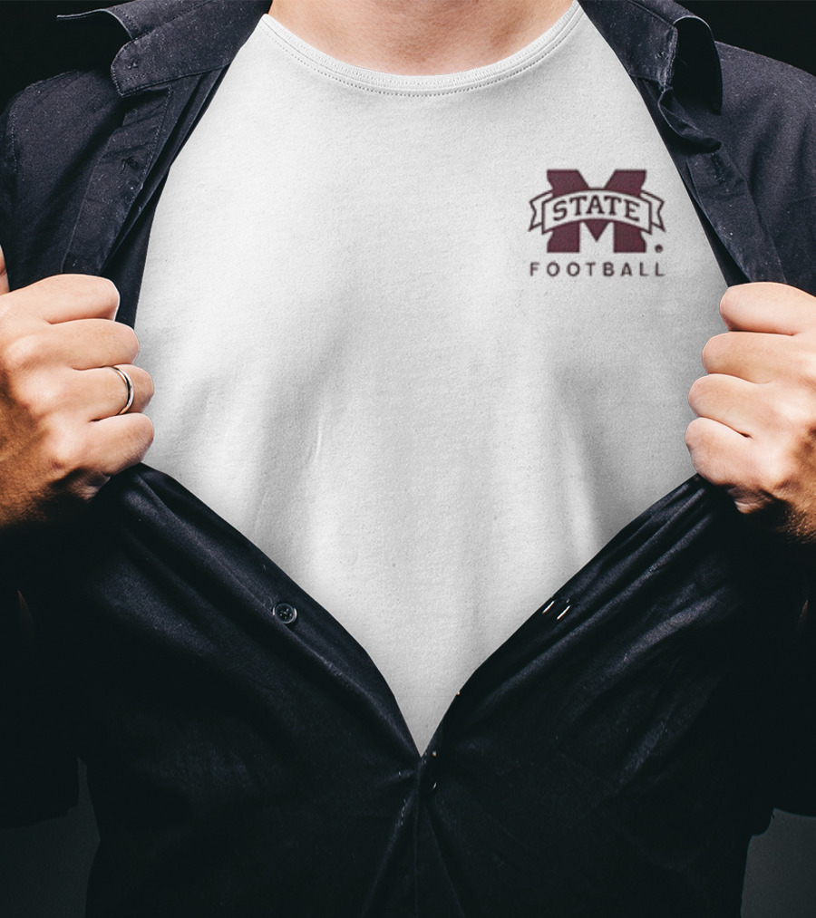 Mississippi State University Bulldogs MSU Football Bully Mascot Double-Sided T-Shirt