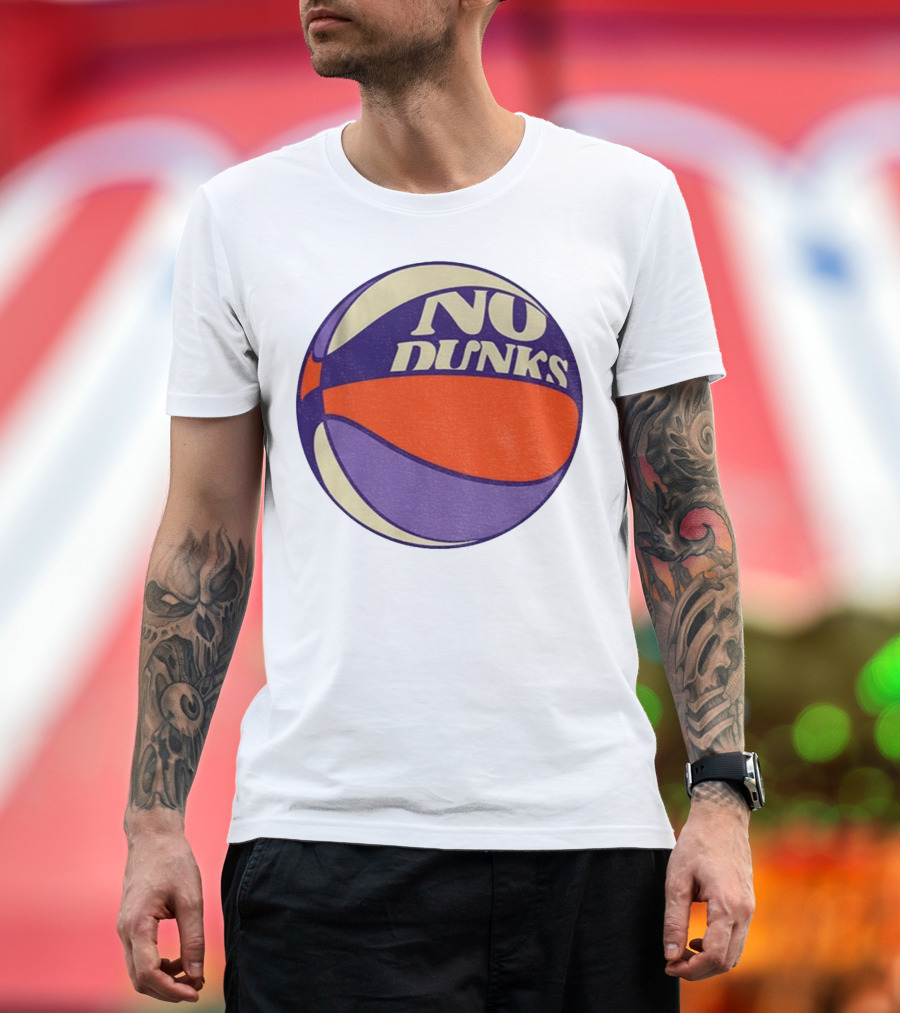 No Dunks Retro Style Basketball NBA Vintage Sports Aesthetic T-Shirt