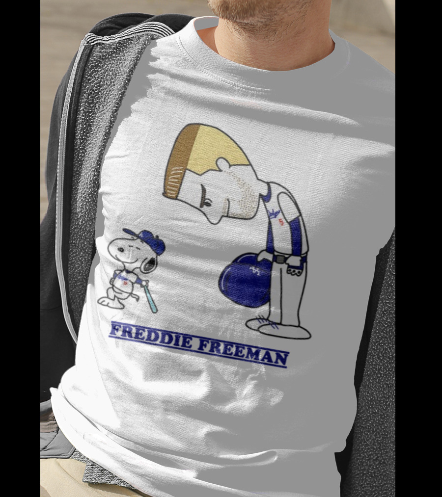 Peanuts Snoopy Freddie Freeman Los Angeles Dodgers MLB Baseball 2025 T-Shirt