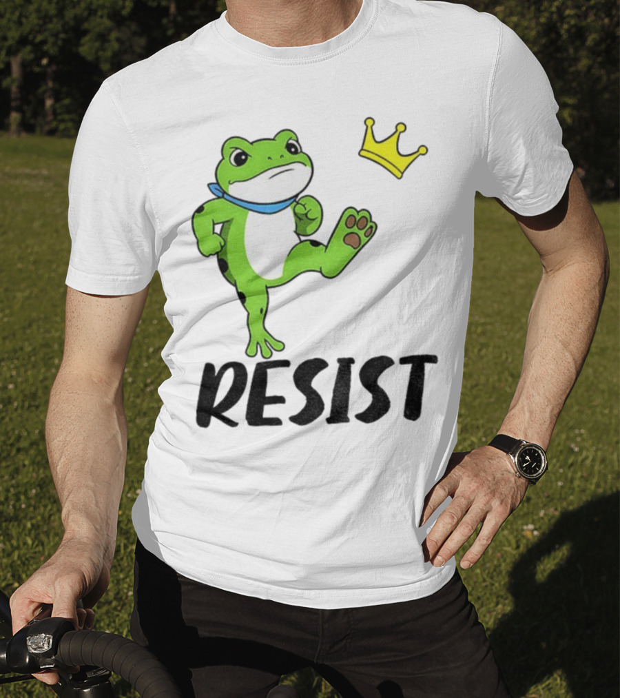 Resist Portland Frog Kicks Crown Political Anti Maga T-Shirt