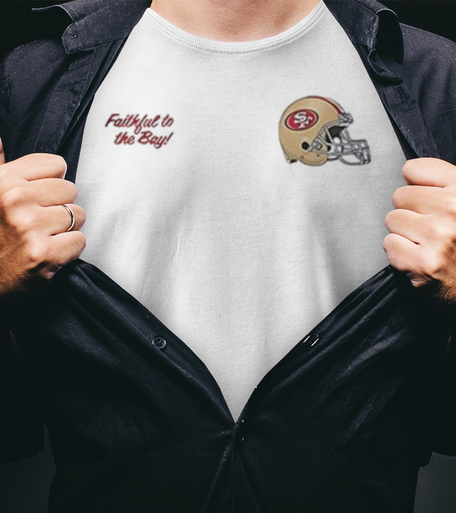 Faithful To The Bay San Francisco 49ers Helmet Fred Warner T-Shirt