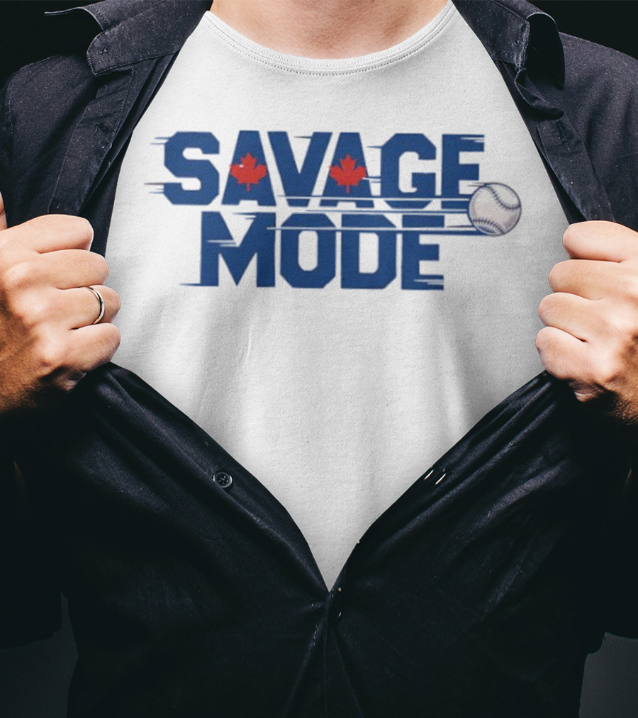 Savage Mode Blue Jays Baseball Maple Leaf Canada T-Shirt
