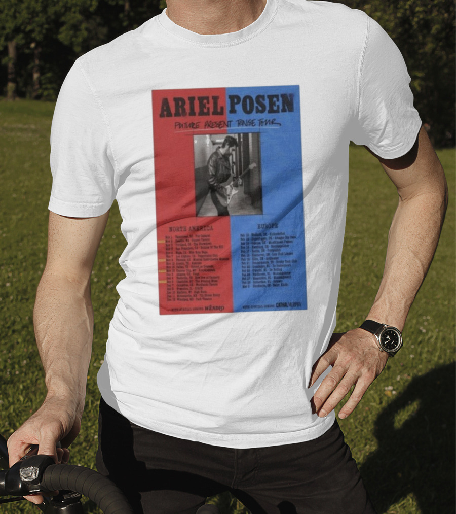Ariel Posen Future Present Tense Tour North America Europe 2025 2026 Special Guests Wendigo Cathal Murphy T-Shirt