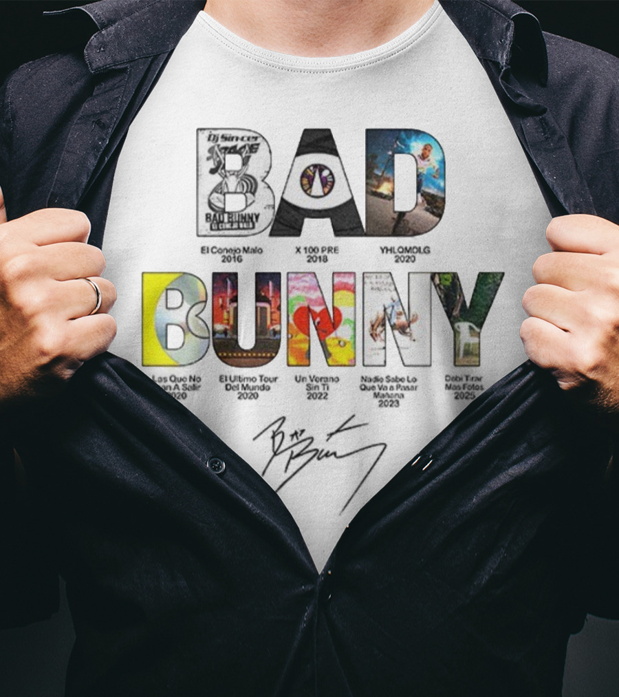 Benito Bowl Bad Bunny Iconic Signature DJ Sinoc Lyrics Event 2023 T-Shirt