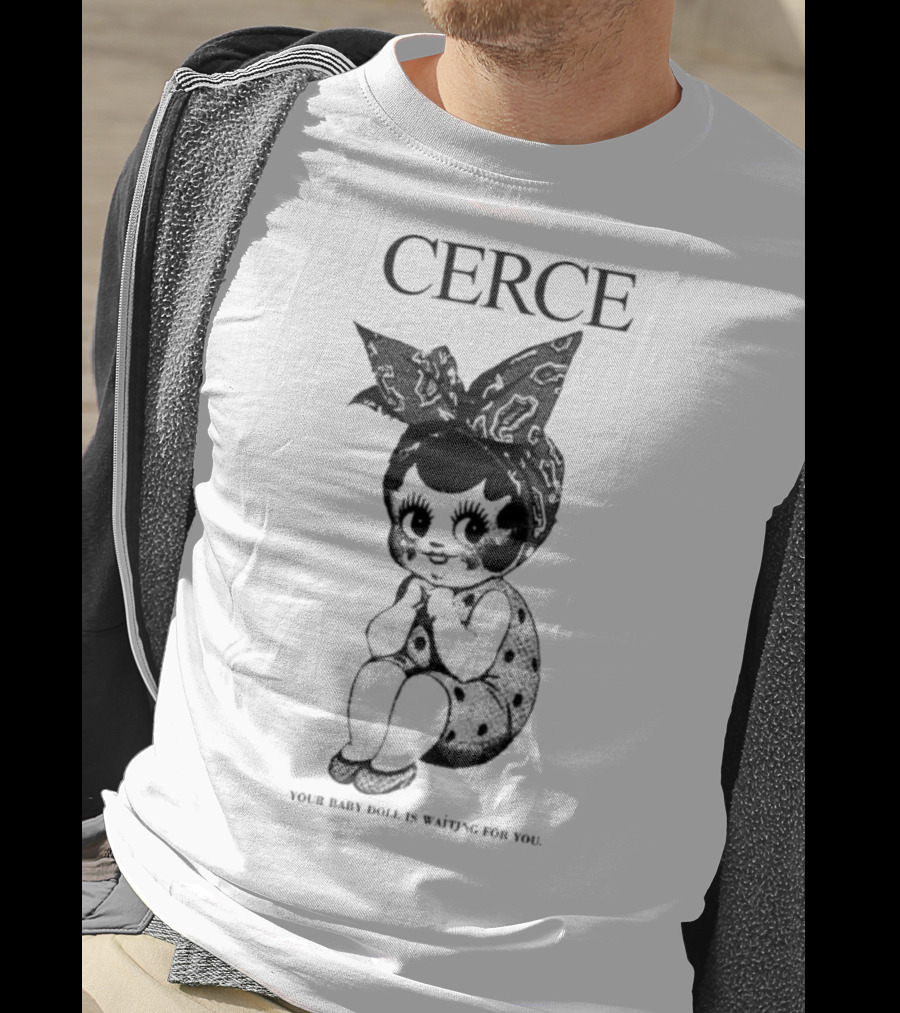Cerce Your Baby Doll Is Waiting For You Vintage Illustration T-Shirt