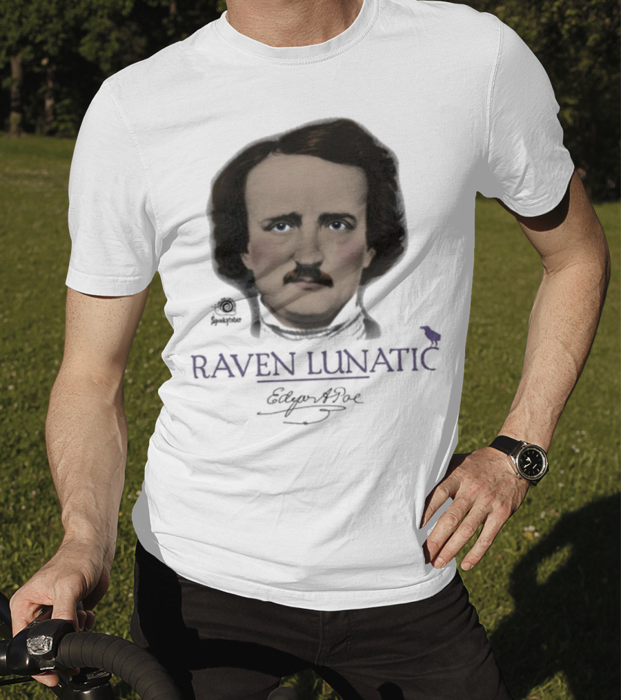 Raven Lunatic Edgar Allan Poe T-Shirt