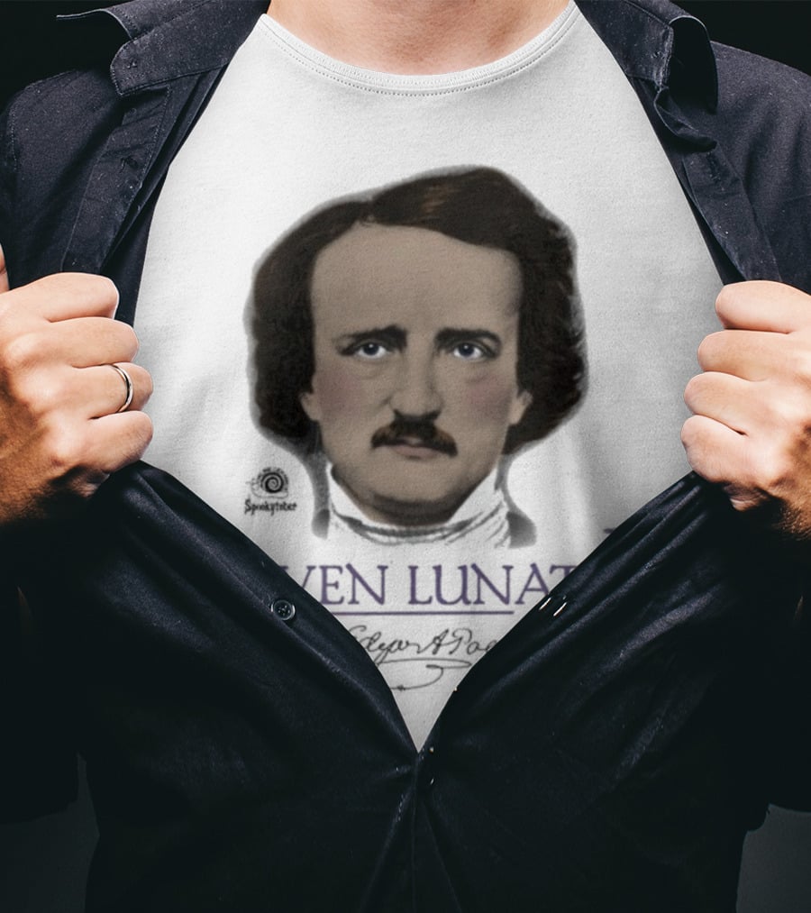 Raven Lunatic Edgar Allan Poe T-Shirt