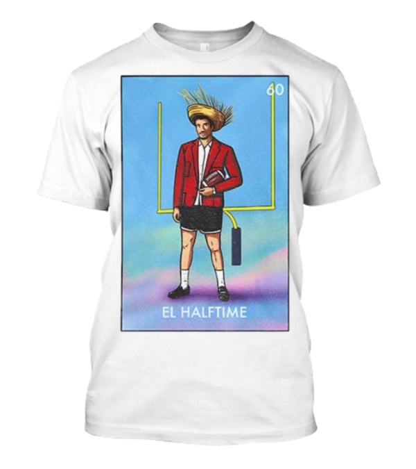 El Halftime 60 Puerto Rico Bad Bunny Football Outfit Hat T-Shirt