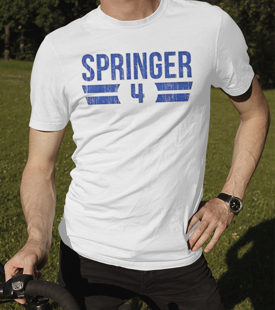 Springer Number 4 Vintage Toronto Blue Jays Baseball 2025 T-Shirt
