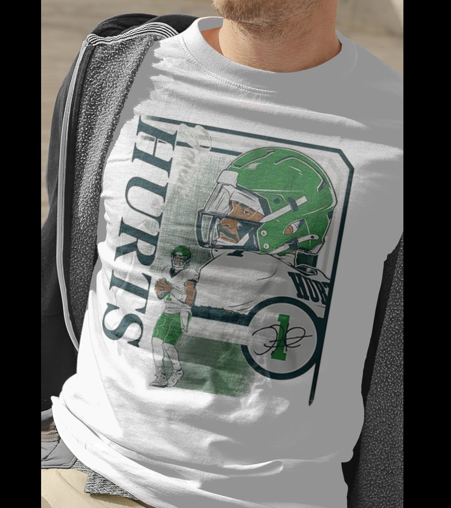 Jalen Hurts Philadelphia Eagles Football Collage Frame Signature HURTS 1 T-Shirt