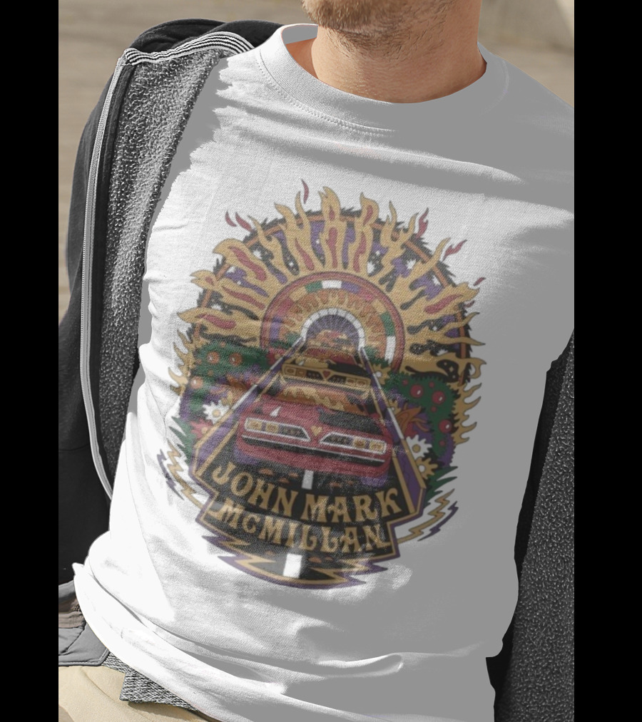 John Mark McMillan Cars And Tunnel Psychedelic Art T-Shirt