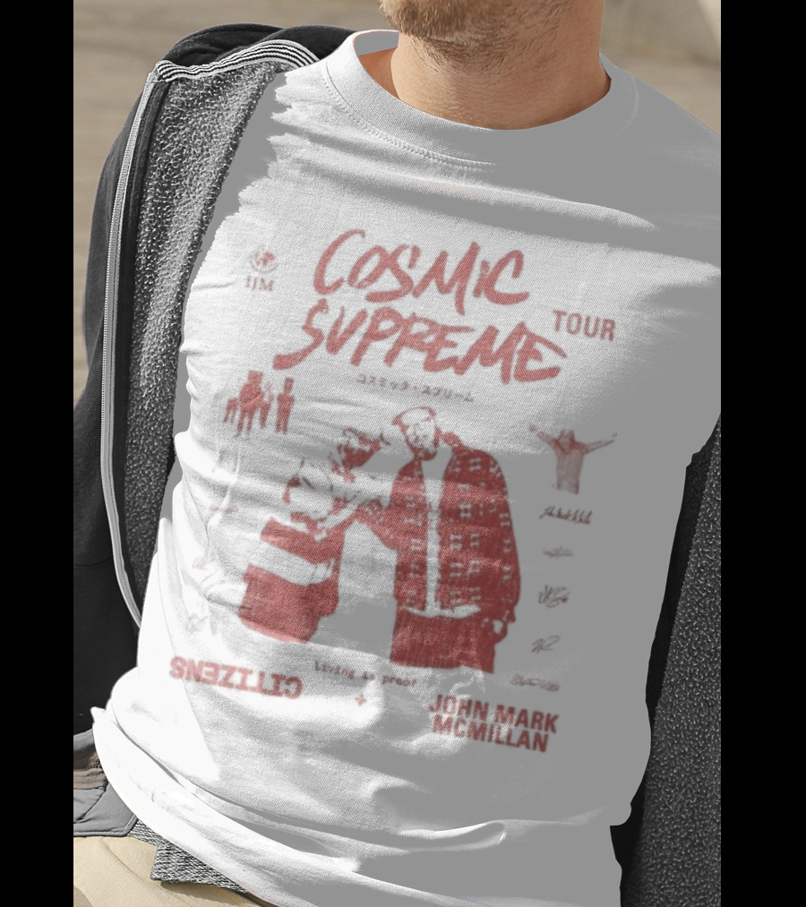 Cosmic Supreme Tour 2025 Living Is Proof John Mark Paparazzi Astro Wave T-Shirt