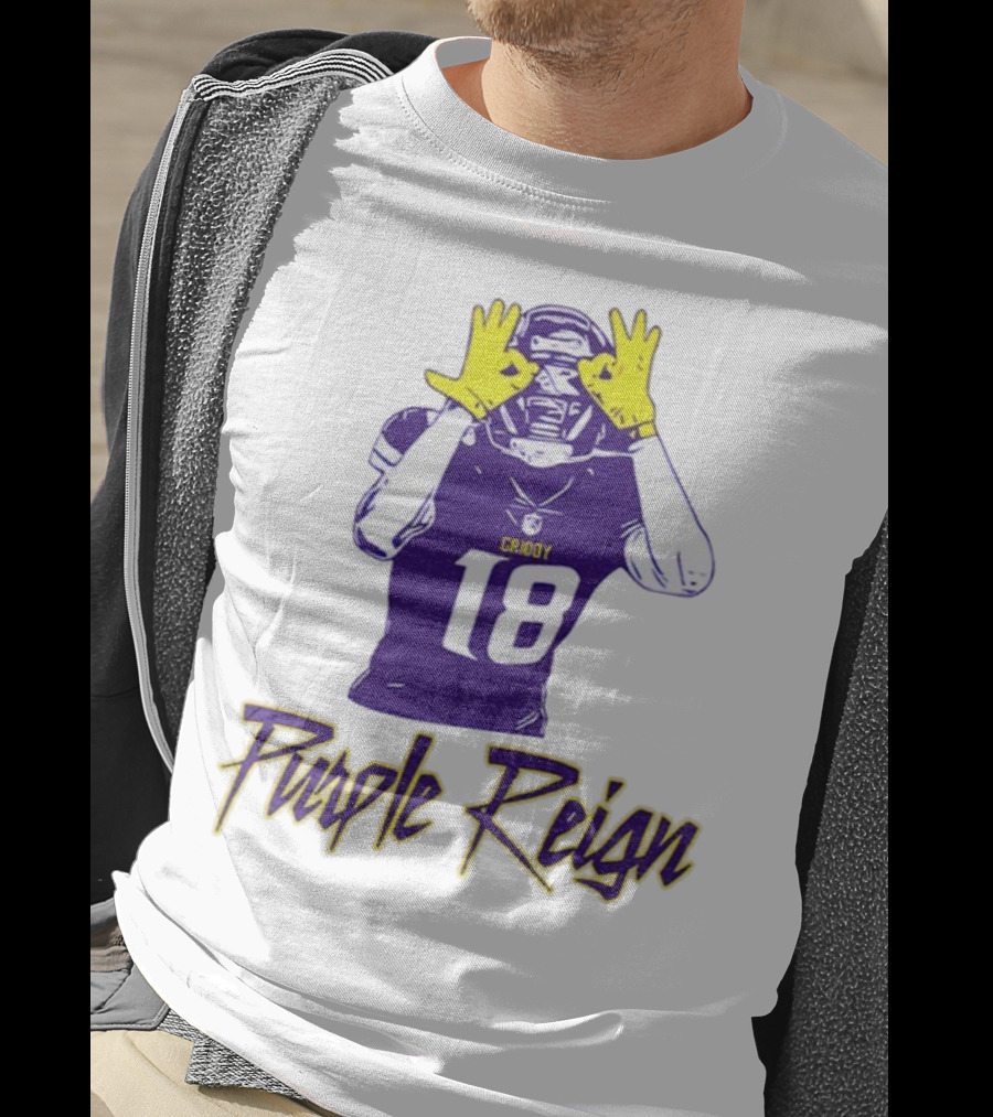 Justin Jefferson Griddy Purple Reign Minnesota Vikings Football 18 T-Shirt