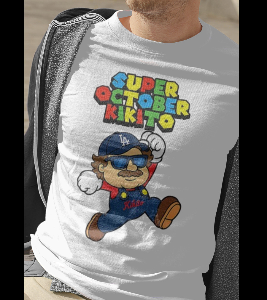 Super October Kikito LA Dodgers Baseball Character With Sunglasses T-Shirt
