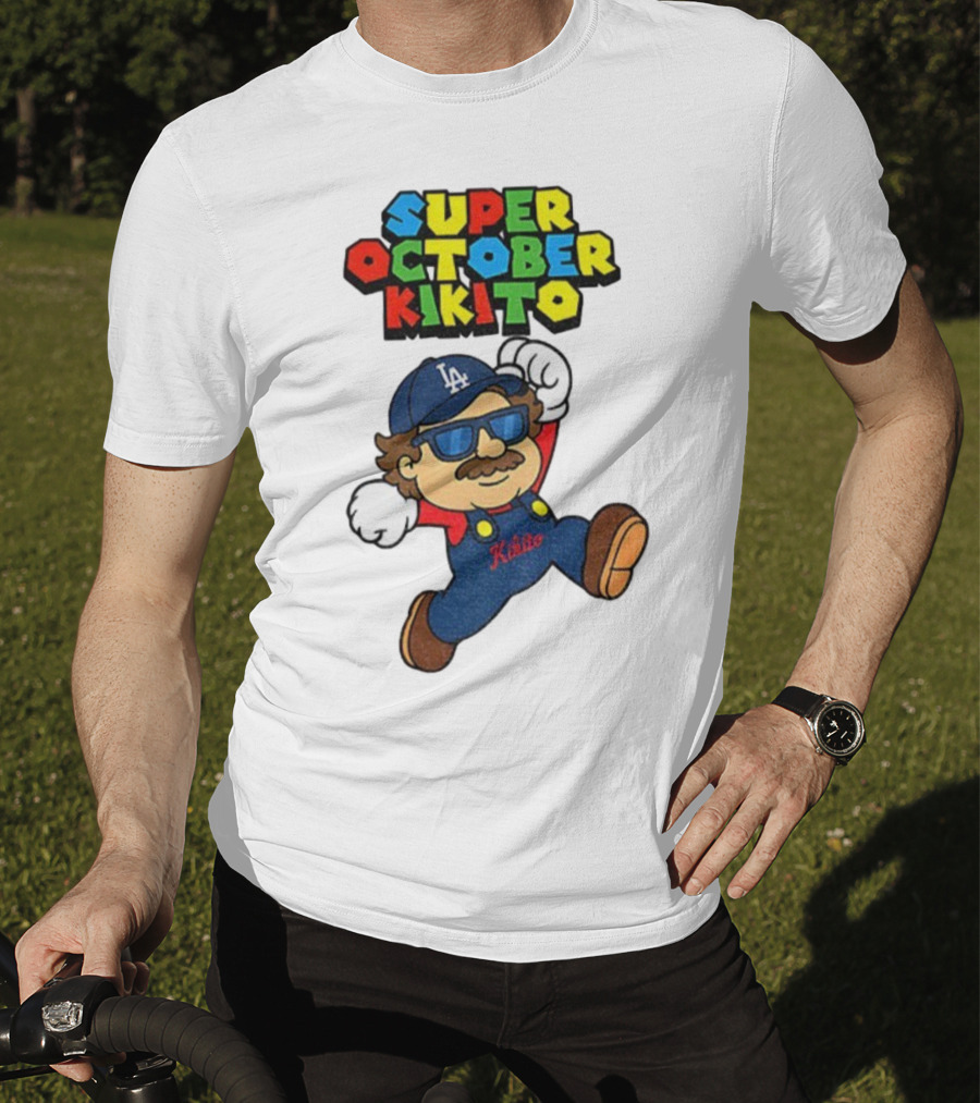 Super October Kikito LA Dodgers Baseball Character With Sunglasses T-Shirt