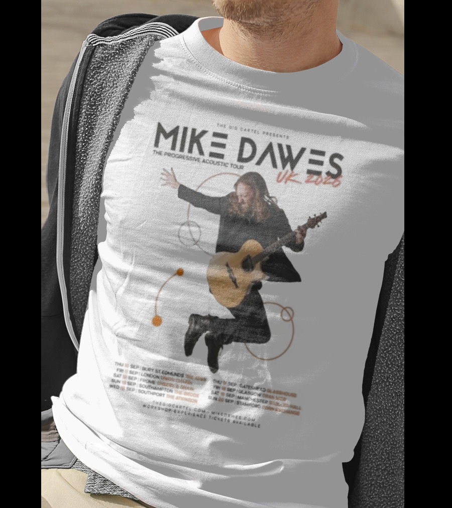 Mike Dawes UK Tour 2026 Progressive Acoustic Experience T-Shirt