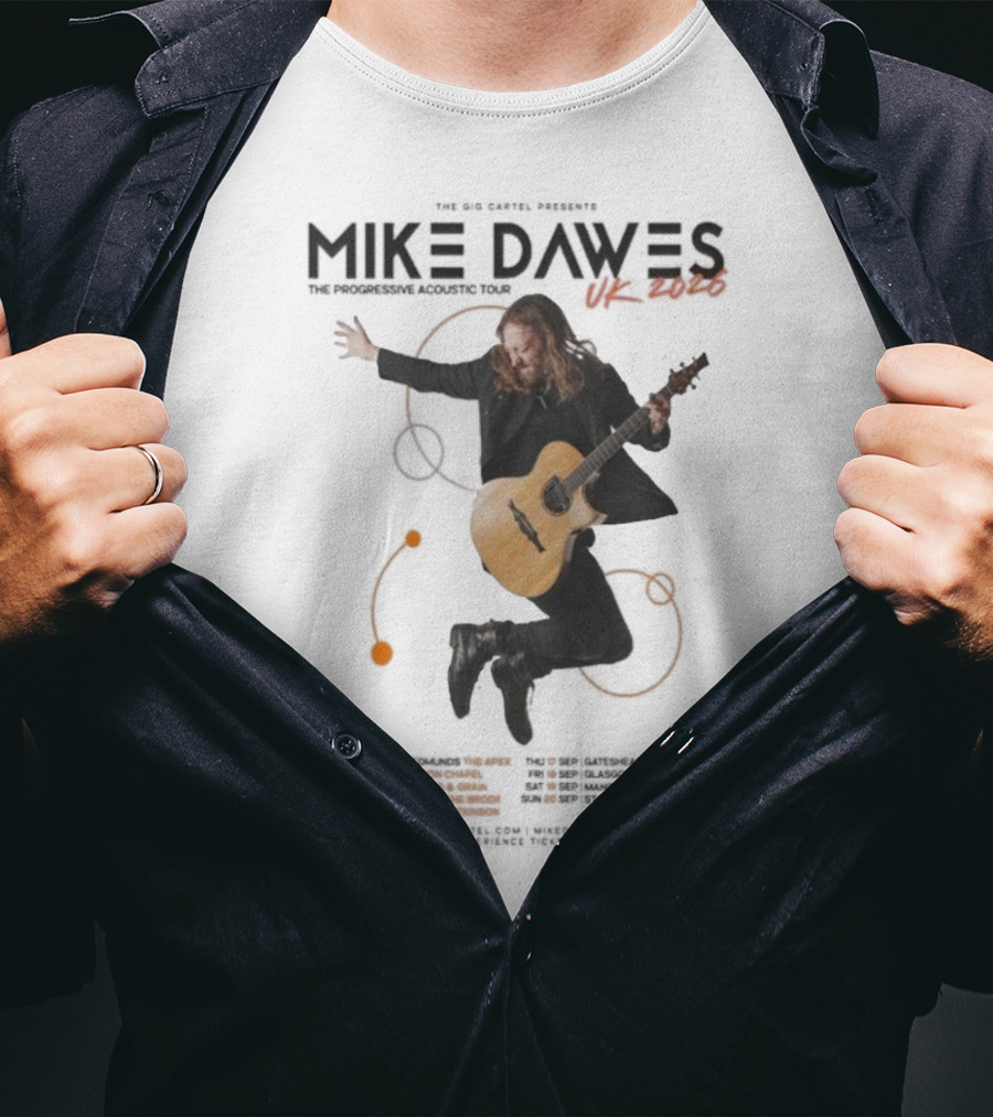Mike Dawes UK Tour 2026 Progressive Acoustic Experience T-Shirt