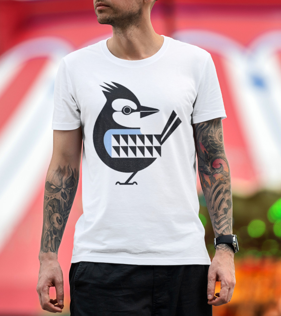 Toronto Blue Jays Retro Blue Bird Baseball Illustration T-Shirt