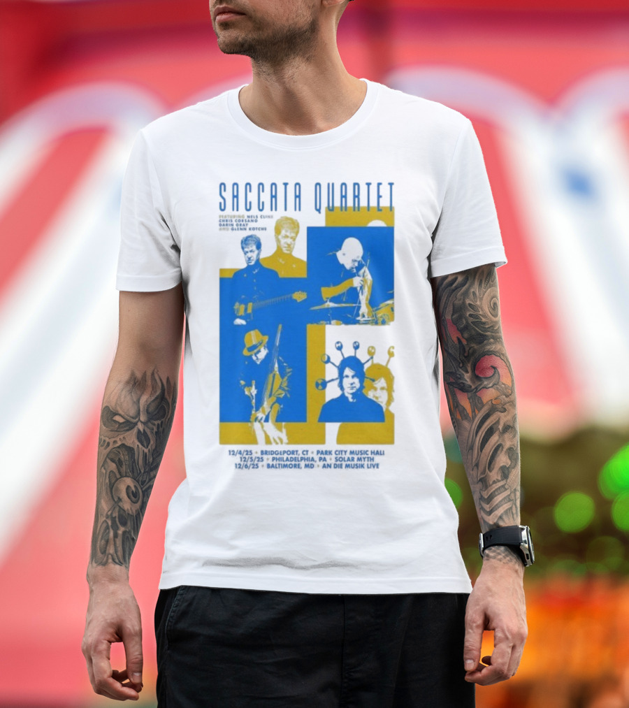 Saccata Quartet Tour December 2025 European Jazz Fusion Concert Dates T-Shirt