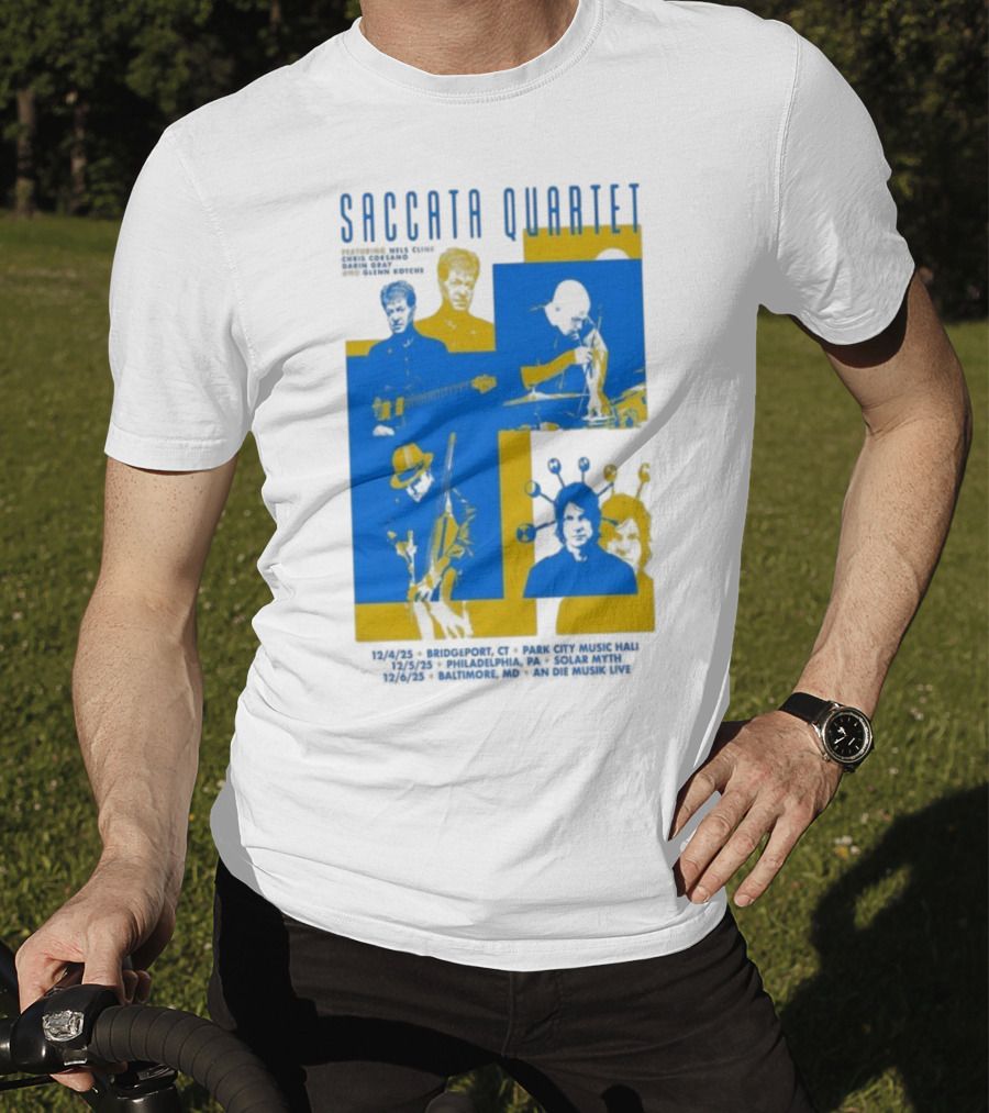 Saccata Quartet Tour December 2025 European Jazz Fusion Concert Dates T-Shirt