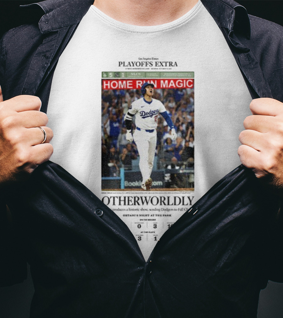 Dodgers NLCS Playoff Extra Shohei Ohtani Home Run Magic 2025 Victory Highlights T-Shirt
