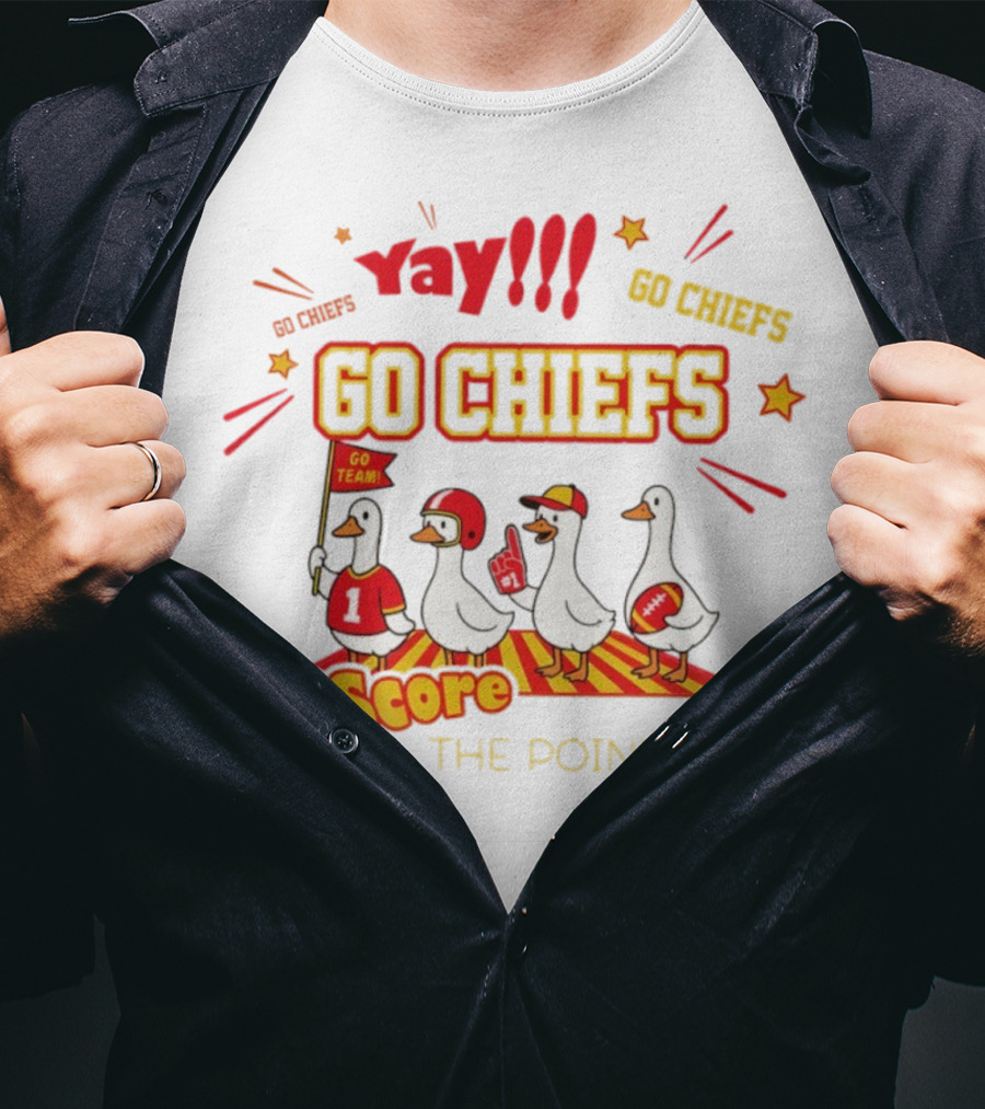 Yay Go Chiefs Score The Points Go Team Yay 2025 T-Shirt