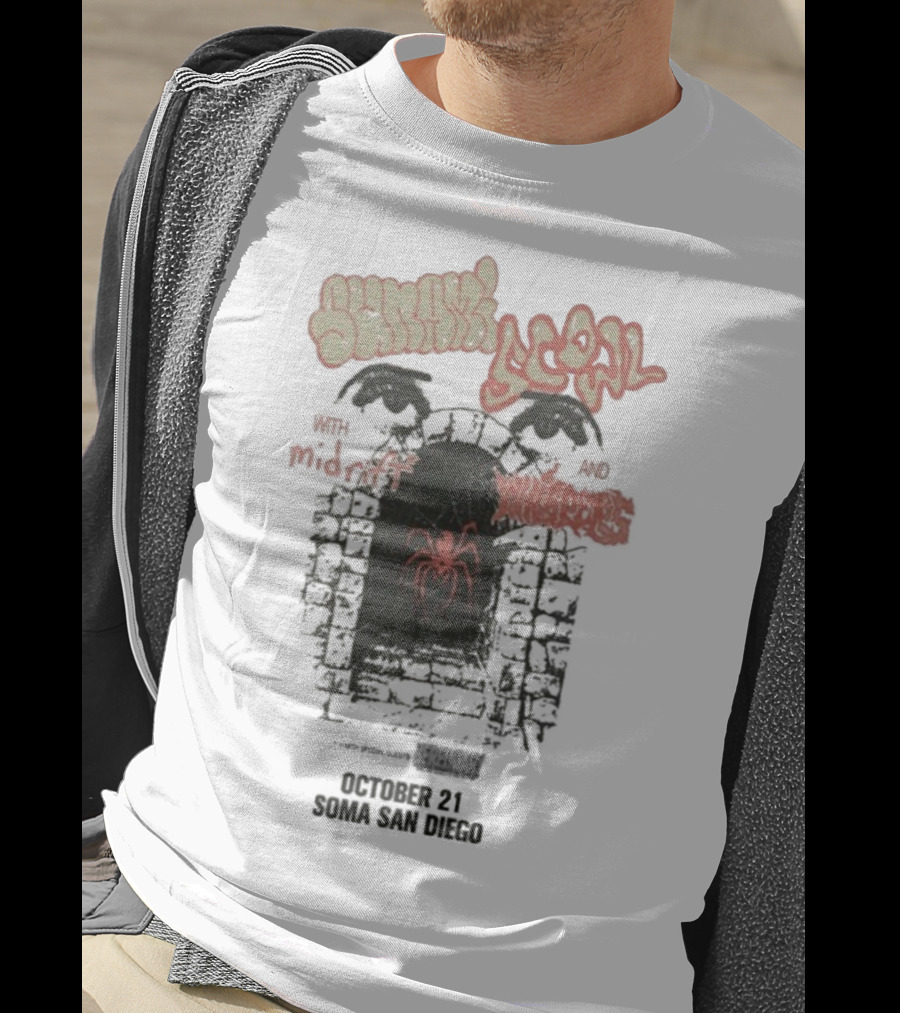 Sunami Scowl San Diego Soma Tour October 21 2025 Red Spider Design T-Shirt