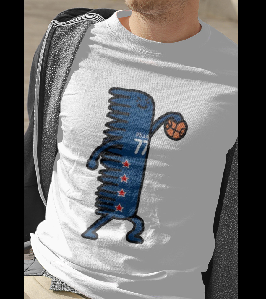 V.J. Edgecombe Phila 77 Philadelphia 76ers Basketball Character T-Shirt