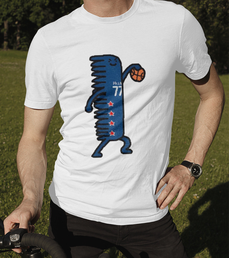 V.J. Edgecombe Phila 77 Philadelphia 76ers Basketball Character T-Shirt