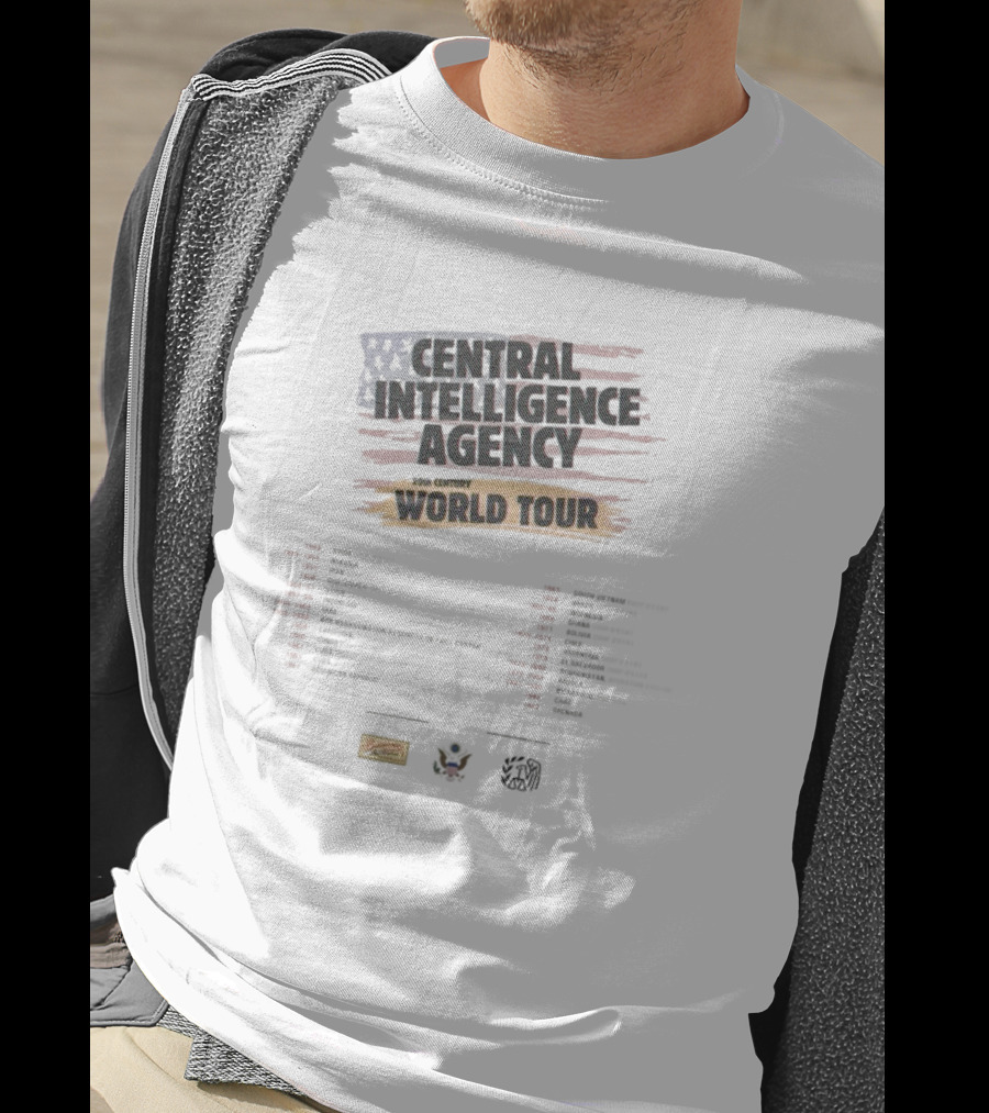 Central Intelligence Agency World Tour Locations Antifa Influence Analysis T-Shirt