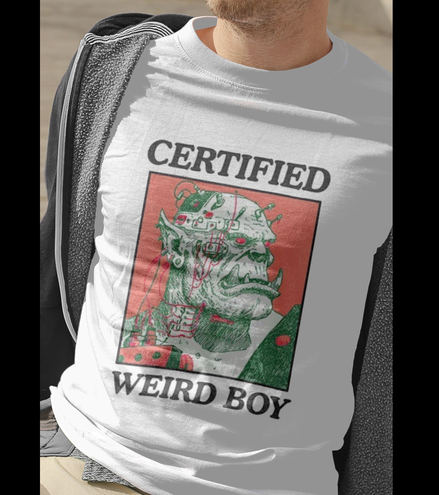 Certified Weirdboy Goblins Greenskins Orc Cyberpunk Art T-Shirt