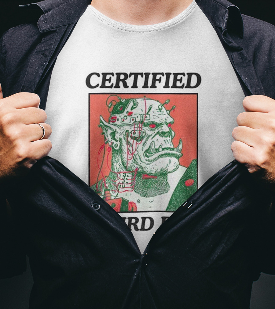 Certified Weirdboy Goblins Greenskins Orc Cyberpunk Art T-Shirt