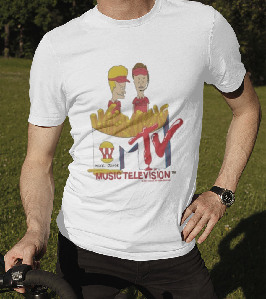 Beavis And Butt-Head MTV Mike Judge Burger World Music Television T-Shirt