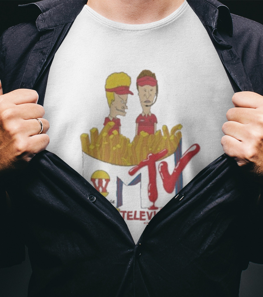 Beavis And Butt-Head MTV Mike Judge Burger World Music Television T-Shirt