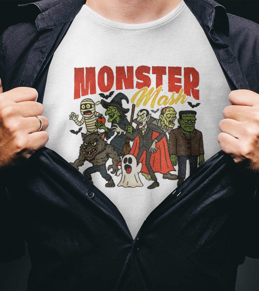 Monster Mash Vintage Horror Movie Vampire Monster Bash T-Shirt