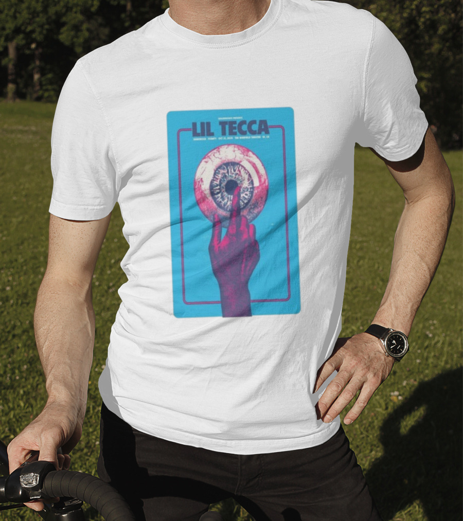 Lil Tecca Live At The Warfield Theatre San Francisco Oct 21 2025 Hand Eye Iconography T-Shirt