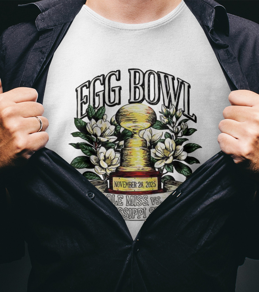 Egg Bowl November 28 2025 Ole Miss Vs Mississippi State Trophy Magnolia T-Shirt