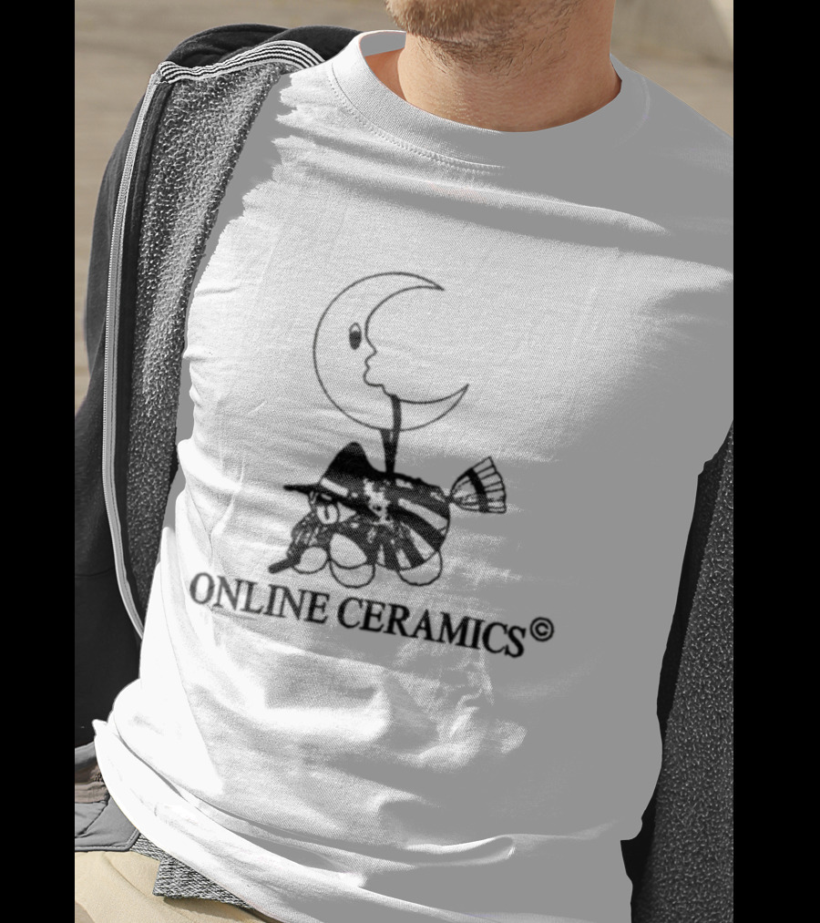 Online Ceramics Halloween Witch Moon T-Shirt
