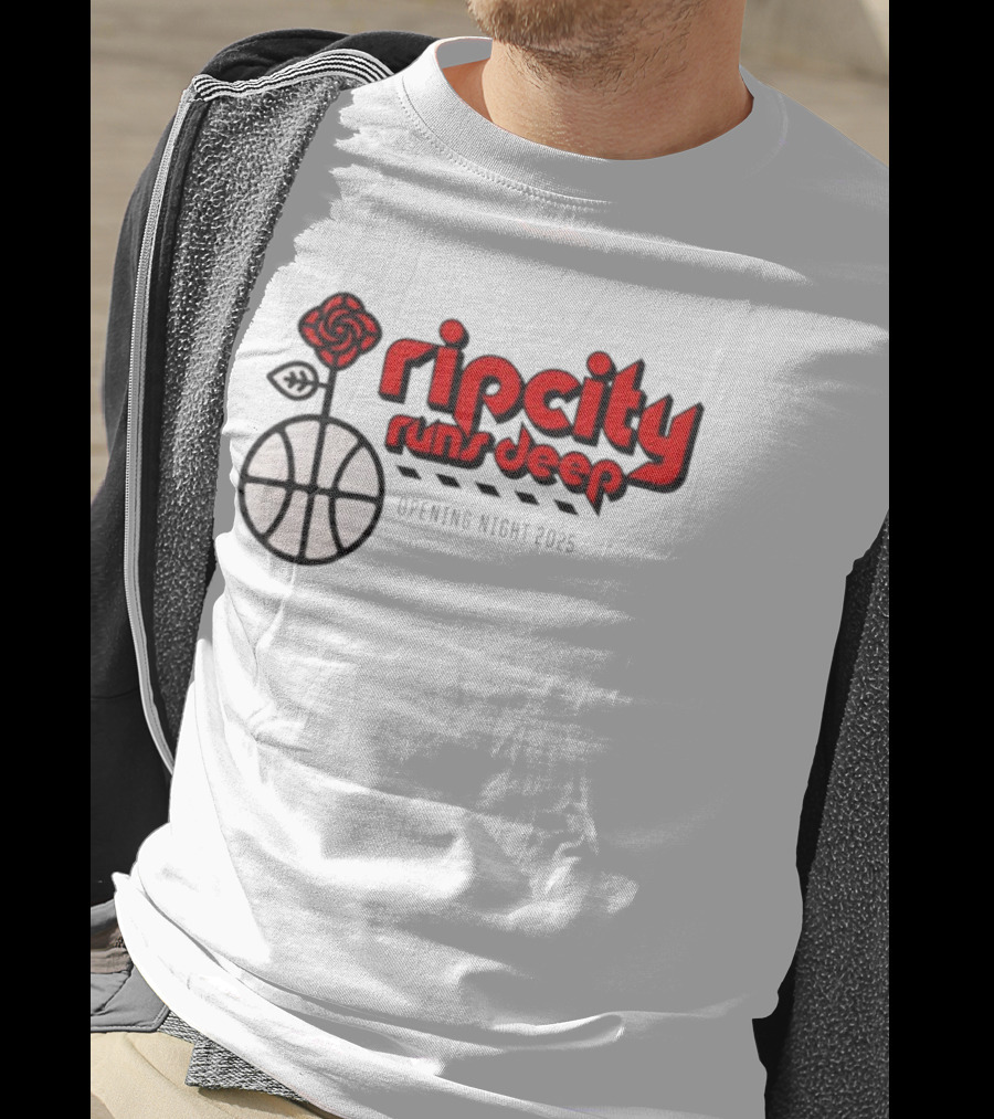Ripcity Runs Deep Portland Trail Blazers Opening Night 2025 T-Shirt