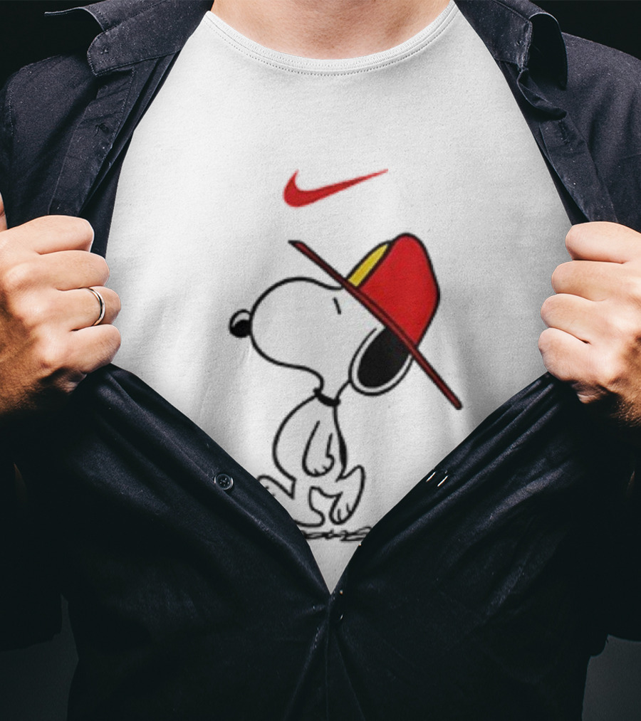 Snoopy Firefighter Nike Once Upon A Time I Was Innocent Then I Joined The Fire Department T-Shirt