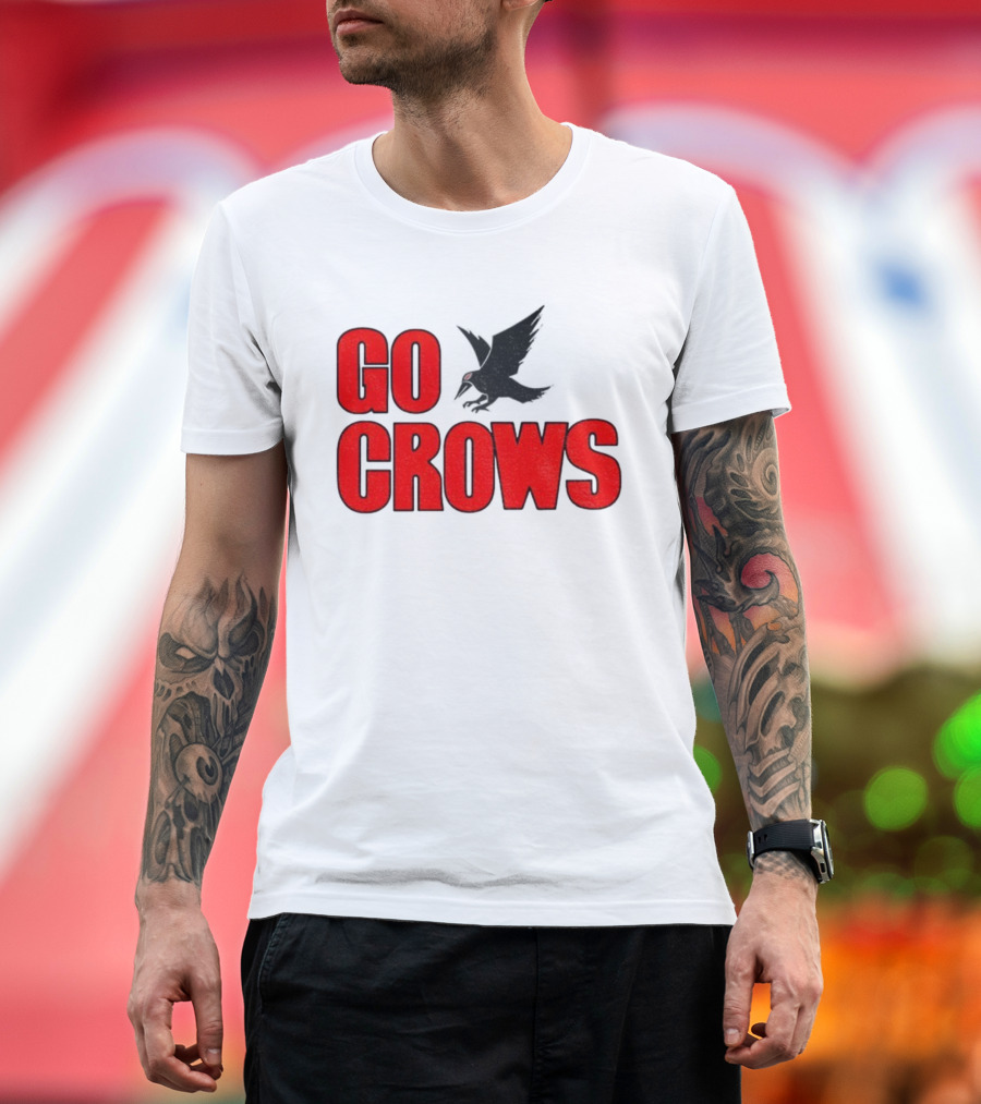 Tom Welling Go Crows Football Enthusiast Ravens Team Spirit T-Shirt