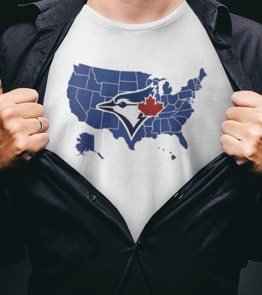 Toronto Blue Jays USA Map Who America Supports World Series T-Shirt