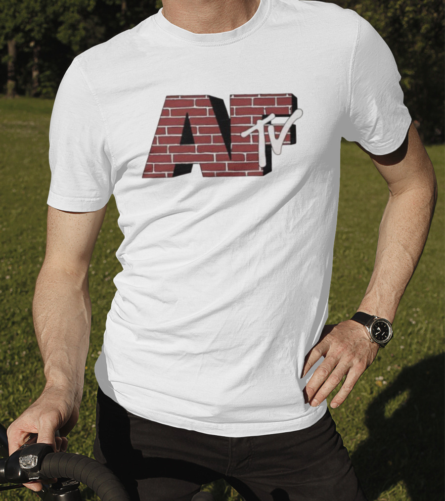 AFTV Brick Pattern Television Logo T-Shirt